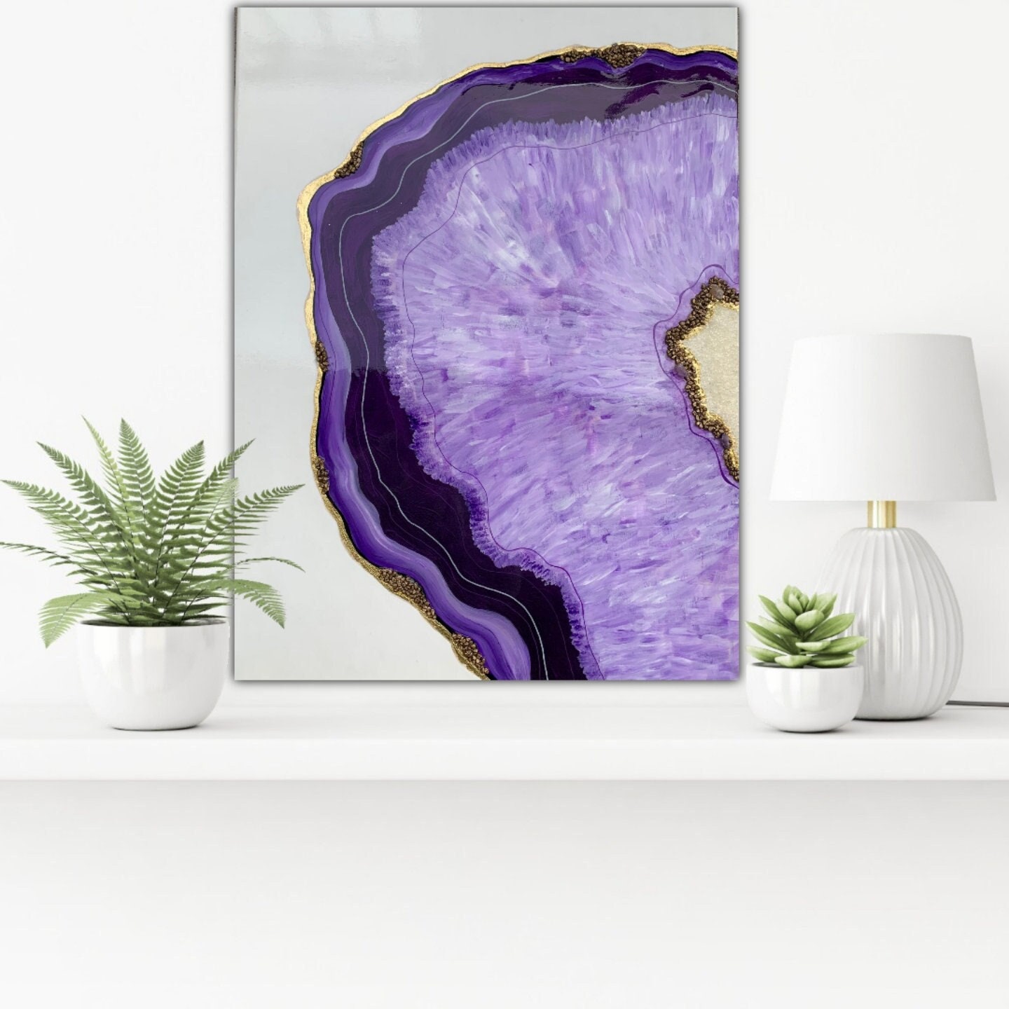 Amethyst Wall Decor, Purple Wall Decor, Amethyst, Geode Wall Art