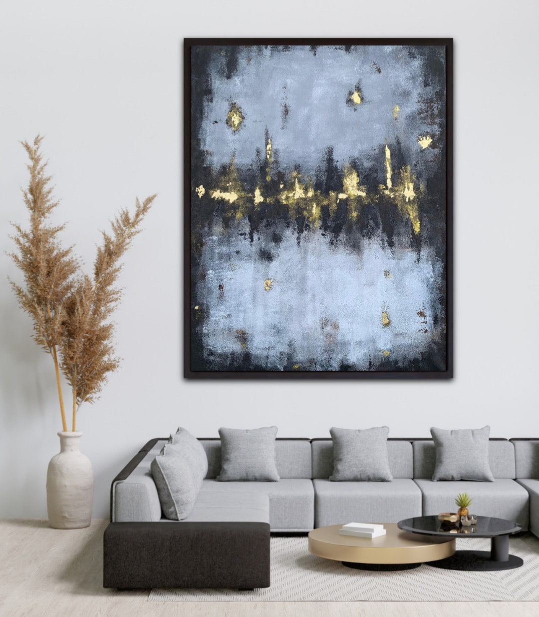 Gold and Black Wall Art, Black Wall Art, Wall Art Gold Black, Extra
