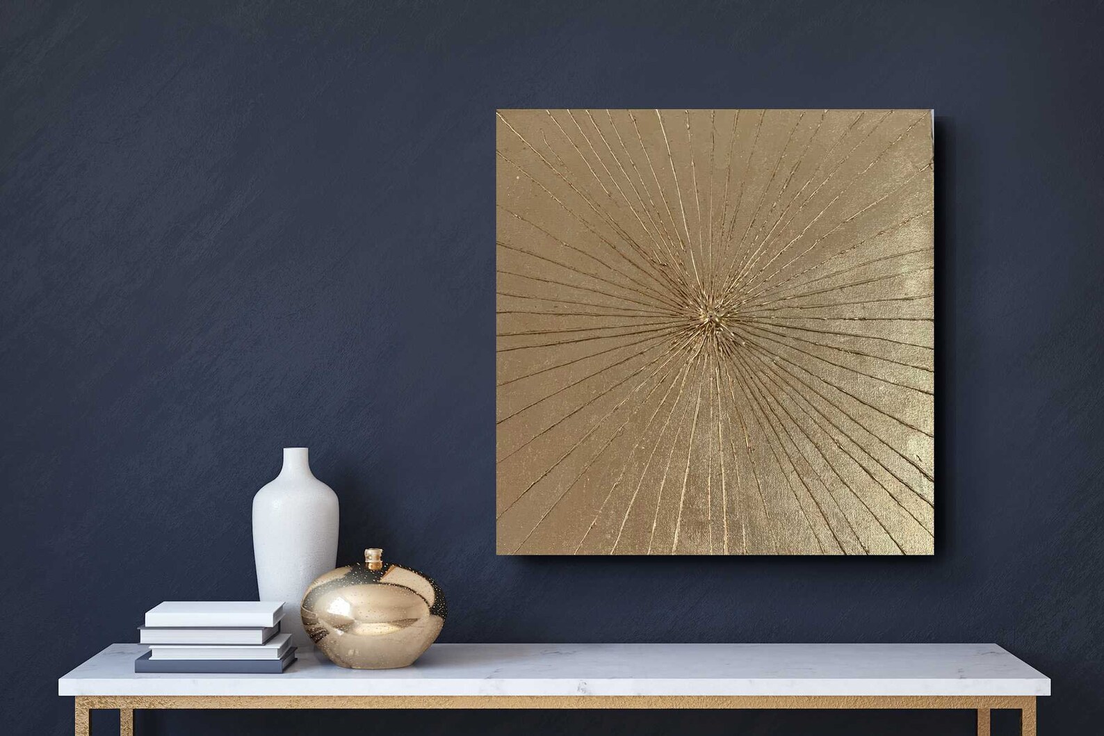 Extra Large Abstract Art Gold Leaf Wall Art Gold Wall Decor Etsy