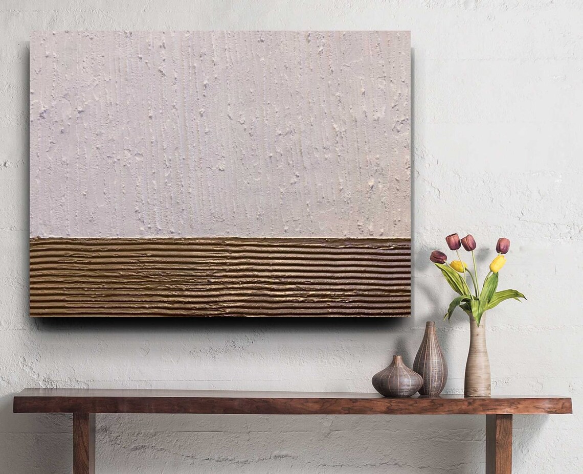 Concrete Wall Art Large Wood Wall Art Minimalist Wall Art Etsy
