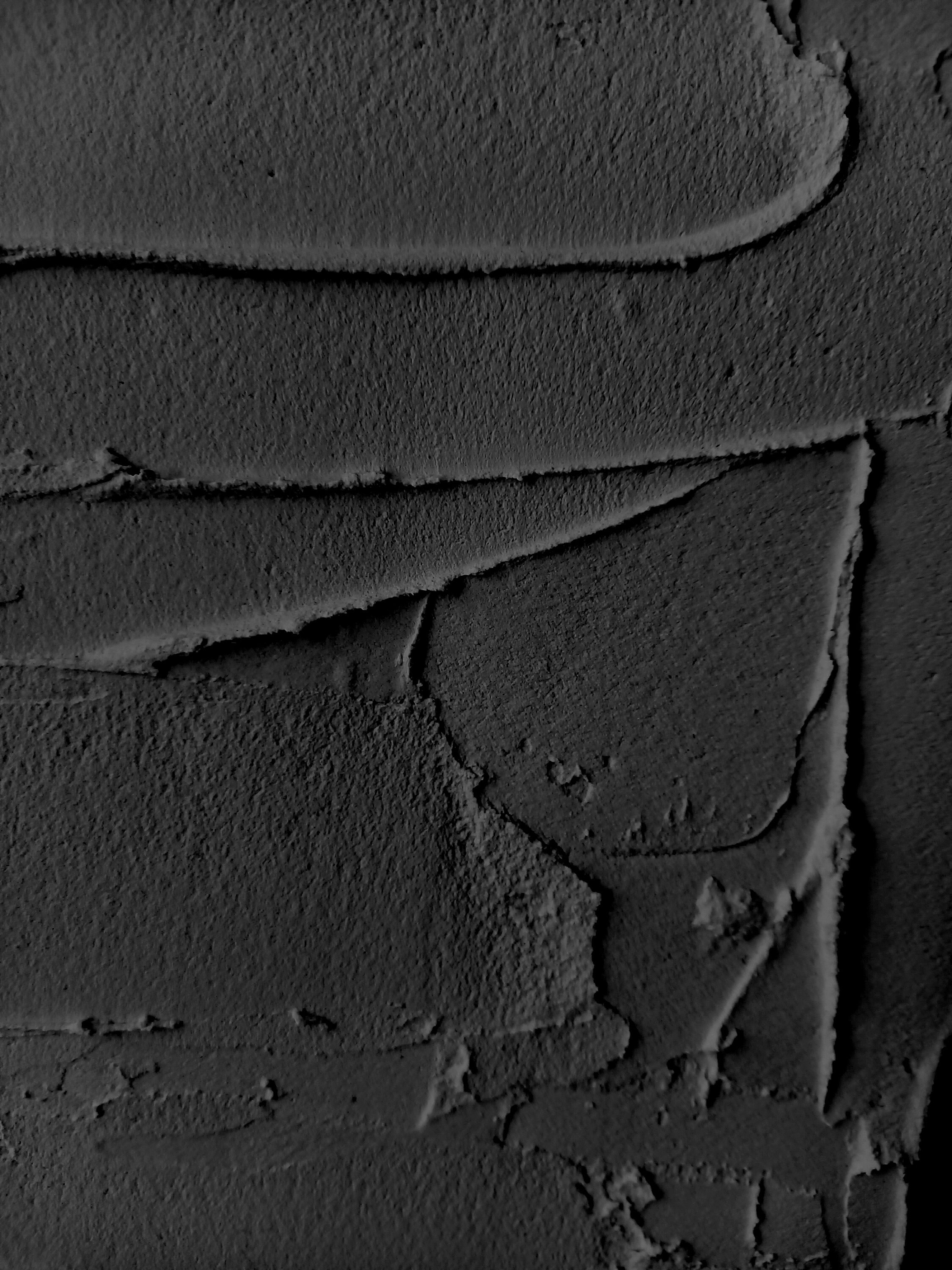 Black Large Wall Decor, Black Textured Wall Art, Plaster Art