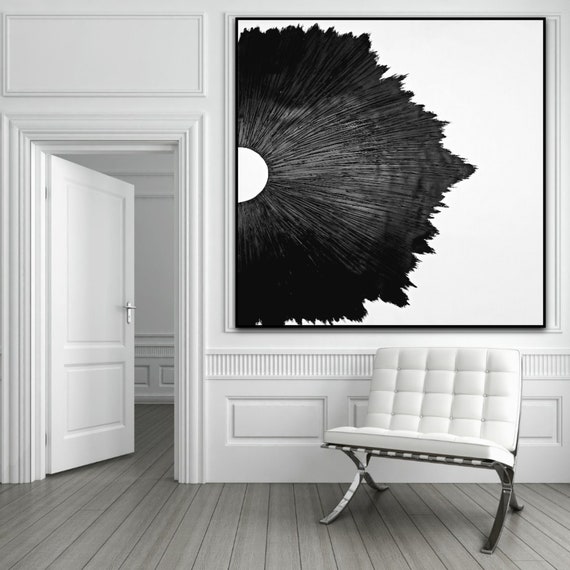 Tableau noir et blanc  Tableau noir et blanc, Peinture abstraite