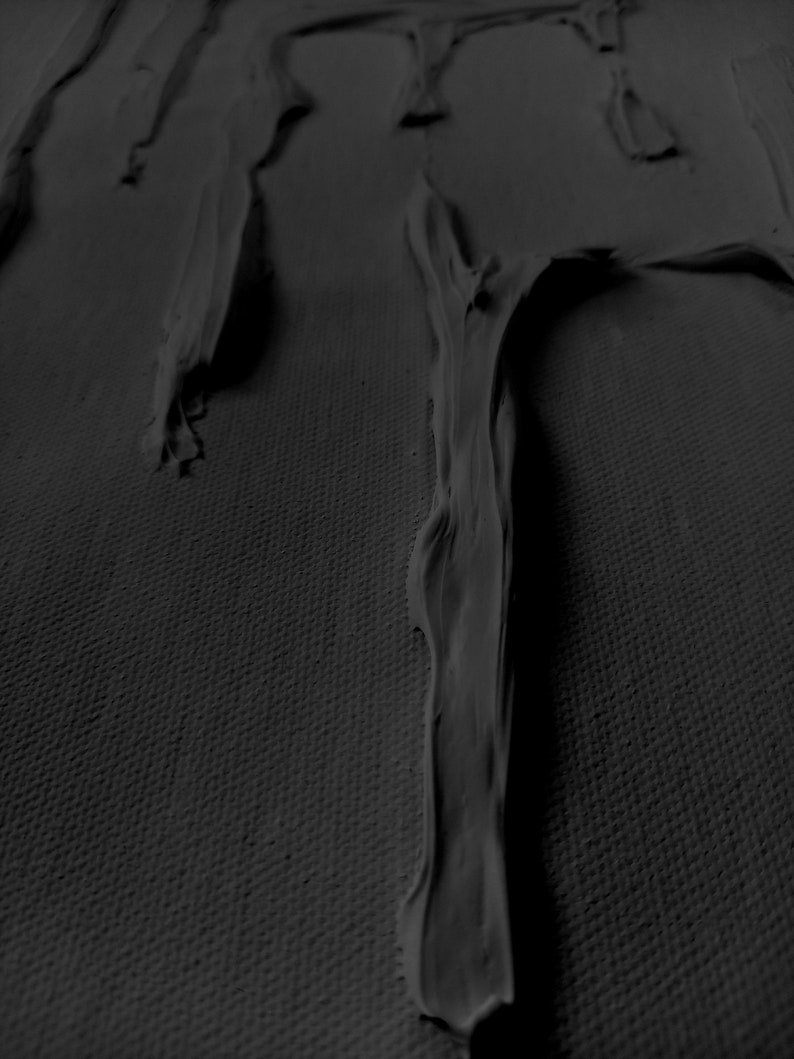 Plaster Art, Black Plaster Wall Art, Minimalist Wall Art, Monochrome