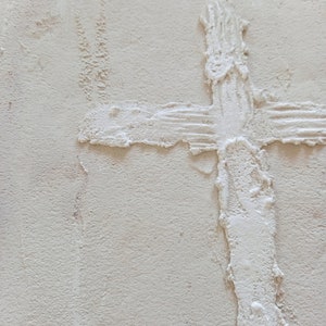 Christian Painting, Christian Wall Art, Textured Wall Art, Plaster Wall ...