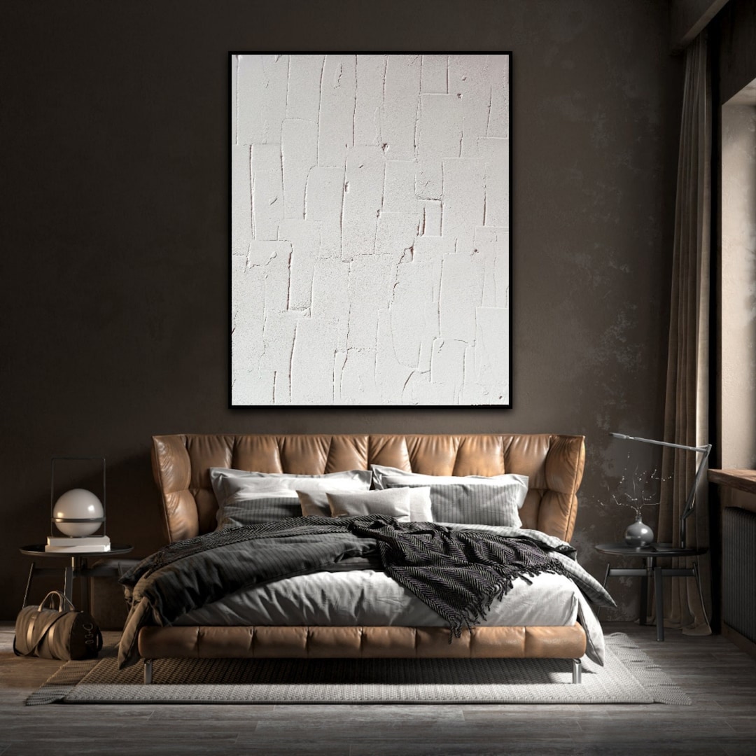 Spackle Art, Clay Wall Art, Plaster Wall Art, White Textured Wall Art ...