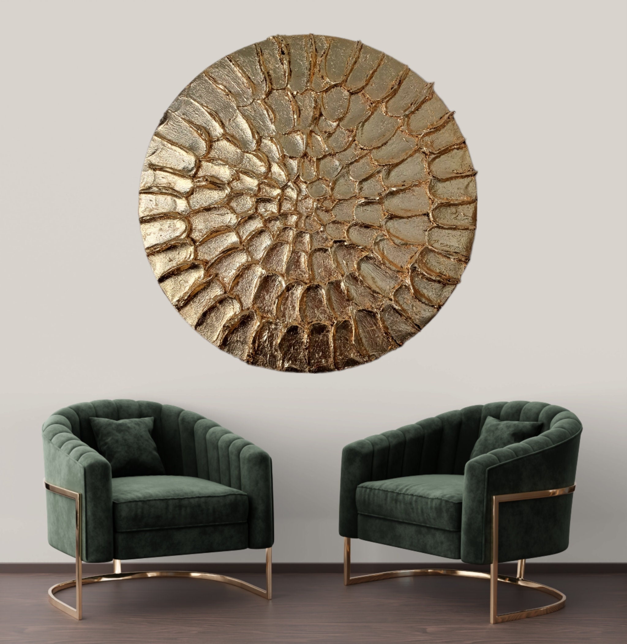 Brass Wall Art, Round Wall Art, Gold Wall Decor, Circle Wall Art ...