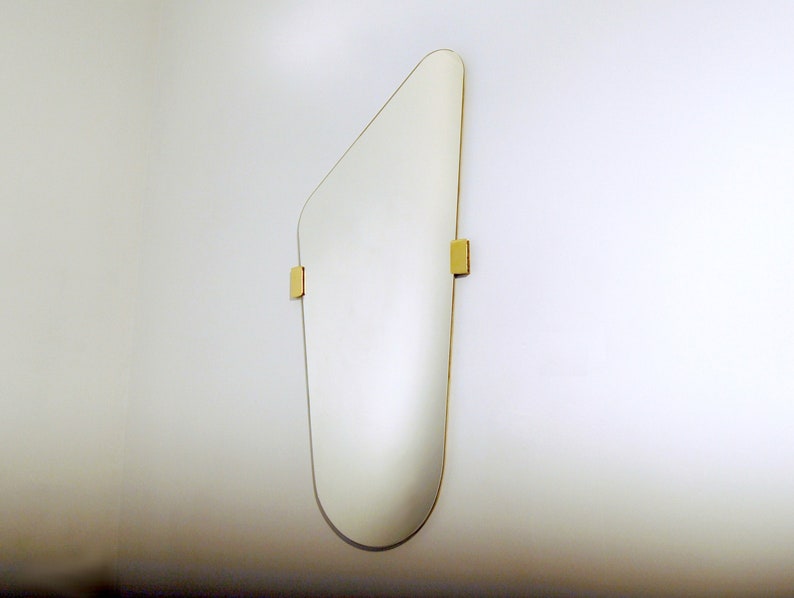 Wall Mirror Brass Inserts Made in Italy image 3