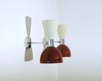 Applique / Wall Lamp - Dark PURPLE and White - Chrome - Deyroo Lighting