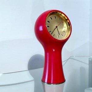 Table Clock SECTICON Mod. T1 - Design A. Mangiarotti, Swiss Made 1956 - RED