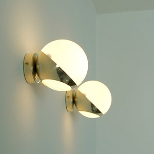 Wall Light GLASS SPHERE Art. A-026 - BRASS