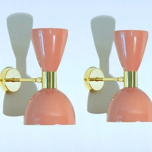 Applique - Metal / Brass PINK Color - STILNOVO Style