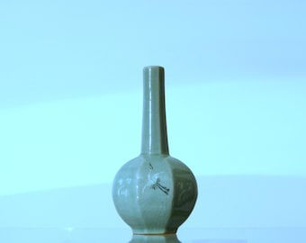 申相浩 シン・サンホ 青磁 瓜形香合 大英博物館収蔵作家 韓国現代陶芸