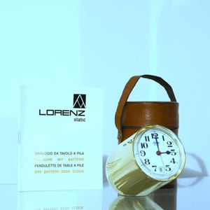 Table Clock LORENZ Mod. STATIC, Swiss 1959 - LIMITED Ed.