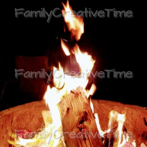 Camp Fire Digital Wallpaper