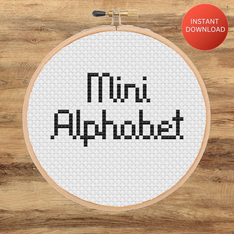 Mini Handwriting Alphabet Cross Stitch Pattern: Small Script Cursive ...