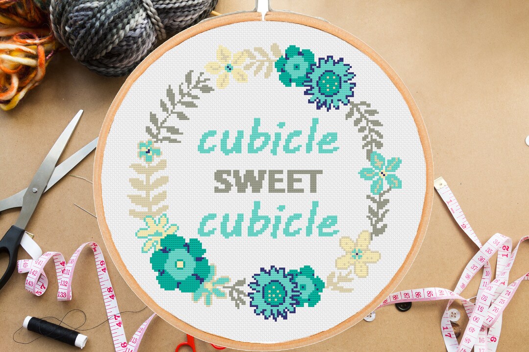 Cubicle Sweet Cubicle Cross Stitch Pattern – BAHG