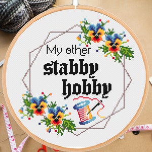 Mein anderes Stabby-Kreuzstich-Muster - Lustiger Snarky Subversiv #405# - Instant PDF Download