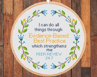 Funny Cross Stitch Pattern: I Can Do All Things Quote (PDF Download)