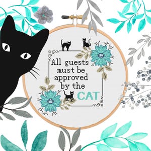 Funny Cat Cross Stitch Pattern: Sarcastic Animal Embroidery (Instant PDF Download)