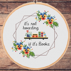 Funny Book Lover Cross Stitch Pattern: Sassy Snarky Design (PDF Download)