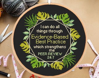 Funny Sarcastic Cross Stitch Pattern: Evidence-Based Quote (PDF Download)