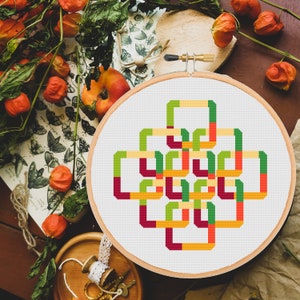 Keltisches Kreuzstichmuster Modernes Mandala xstitch keltischer Knoten Ornament Boho - sofortiger pdf Download