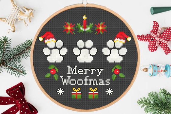 Kit De Broderie Point De Croix Chiens - Dalmatiens - Idée Cadeau Noël - Débutants & Avancés - Tissu Estampillé Ou Compté