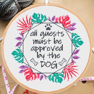 Funny Dog Cross Stitch Pattern: Sarcastic Quote (PDF Download)