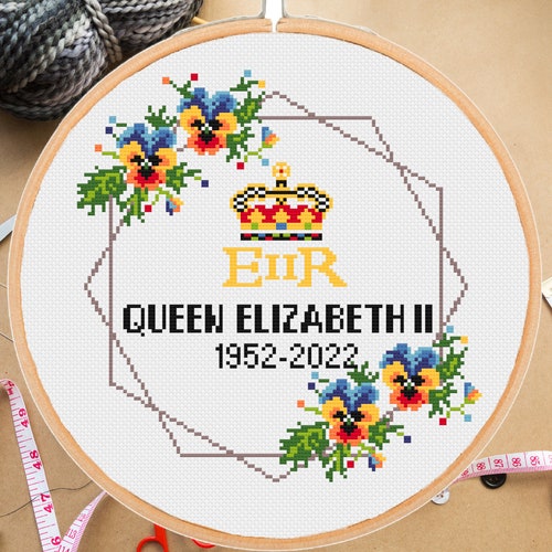 Platinum Jubilee 2022 Cross Stitch Sampler PDF Pattern Etsy