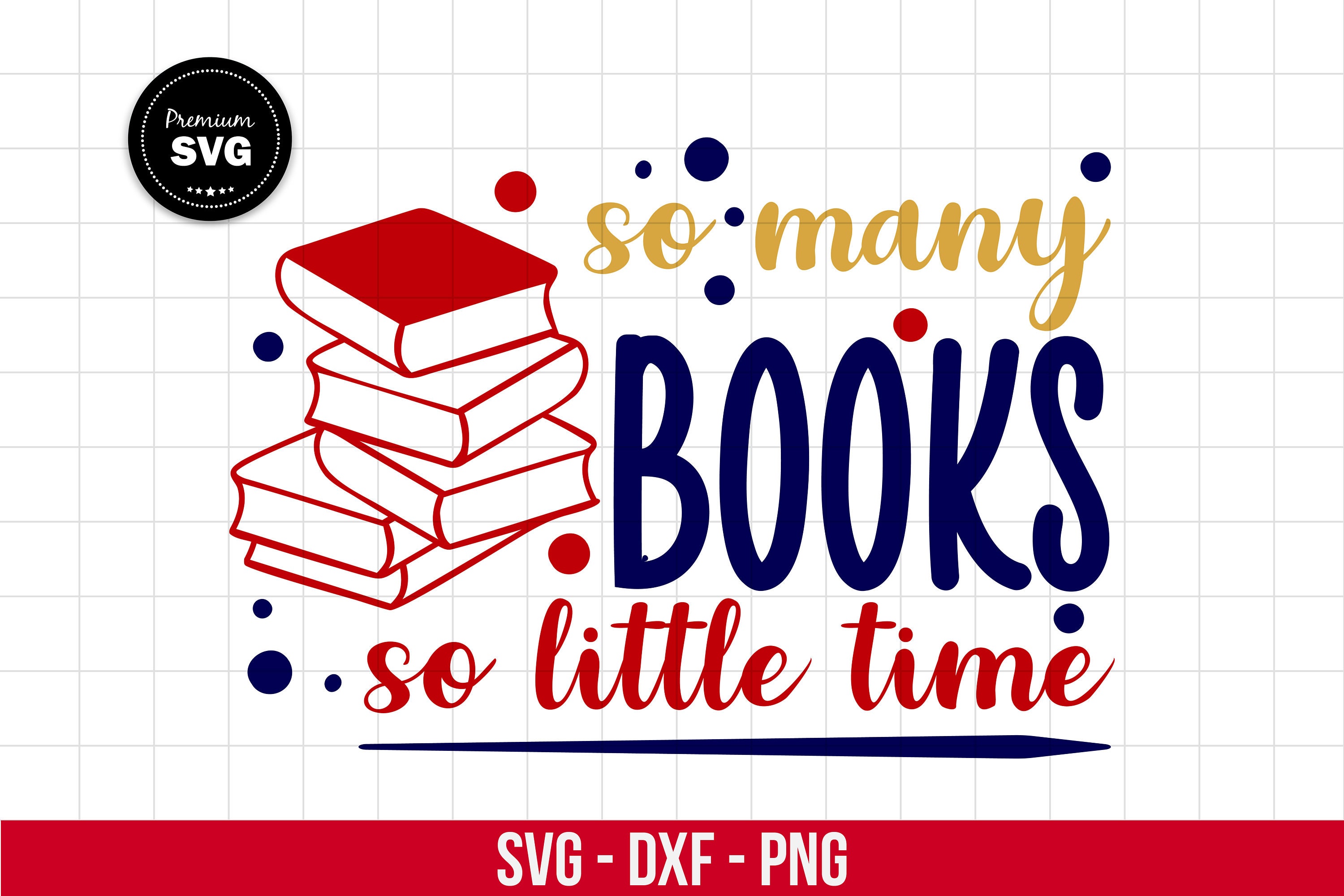 Download So many books so little time svg Reading quote svg Books | Etsy