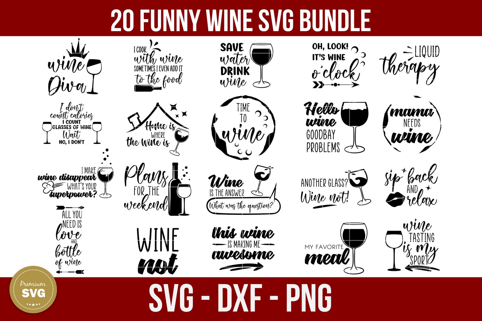 Funny Wine bundle svg Funny Wine svg Tumbler svg quotes  Etsy