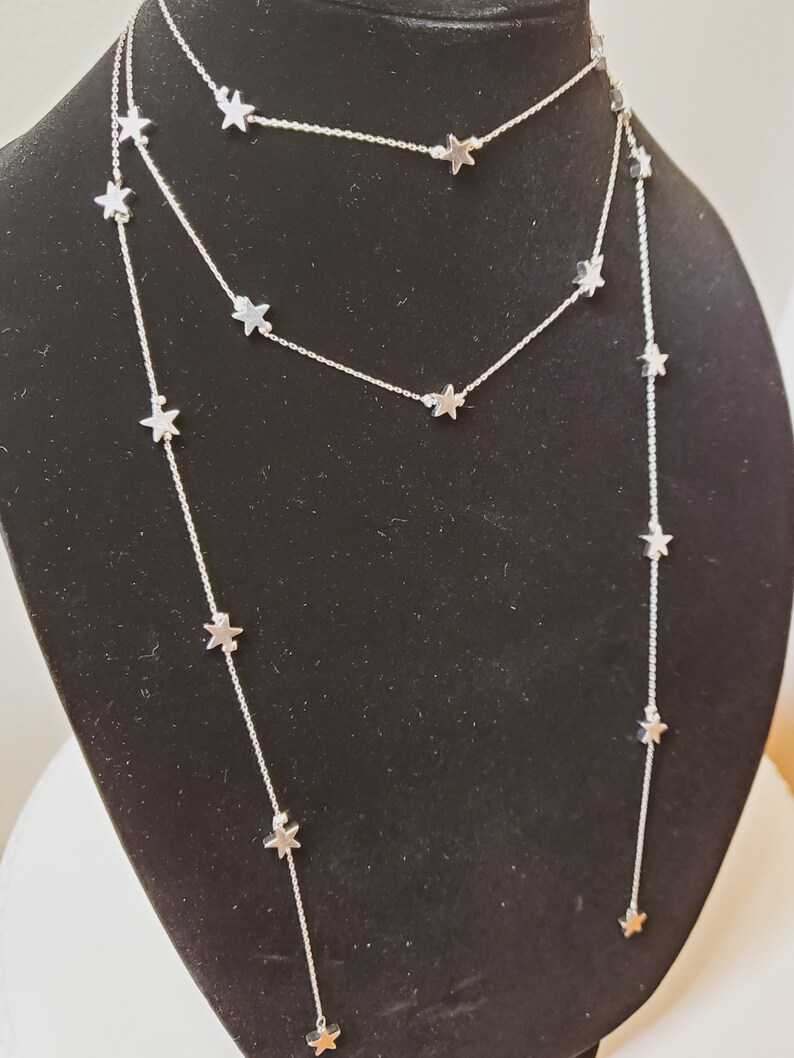 Minimalist Necklace Star Choker Necklace Layered Necklace Dainty Necklace Layered Star Necklace