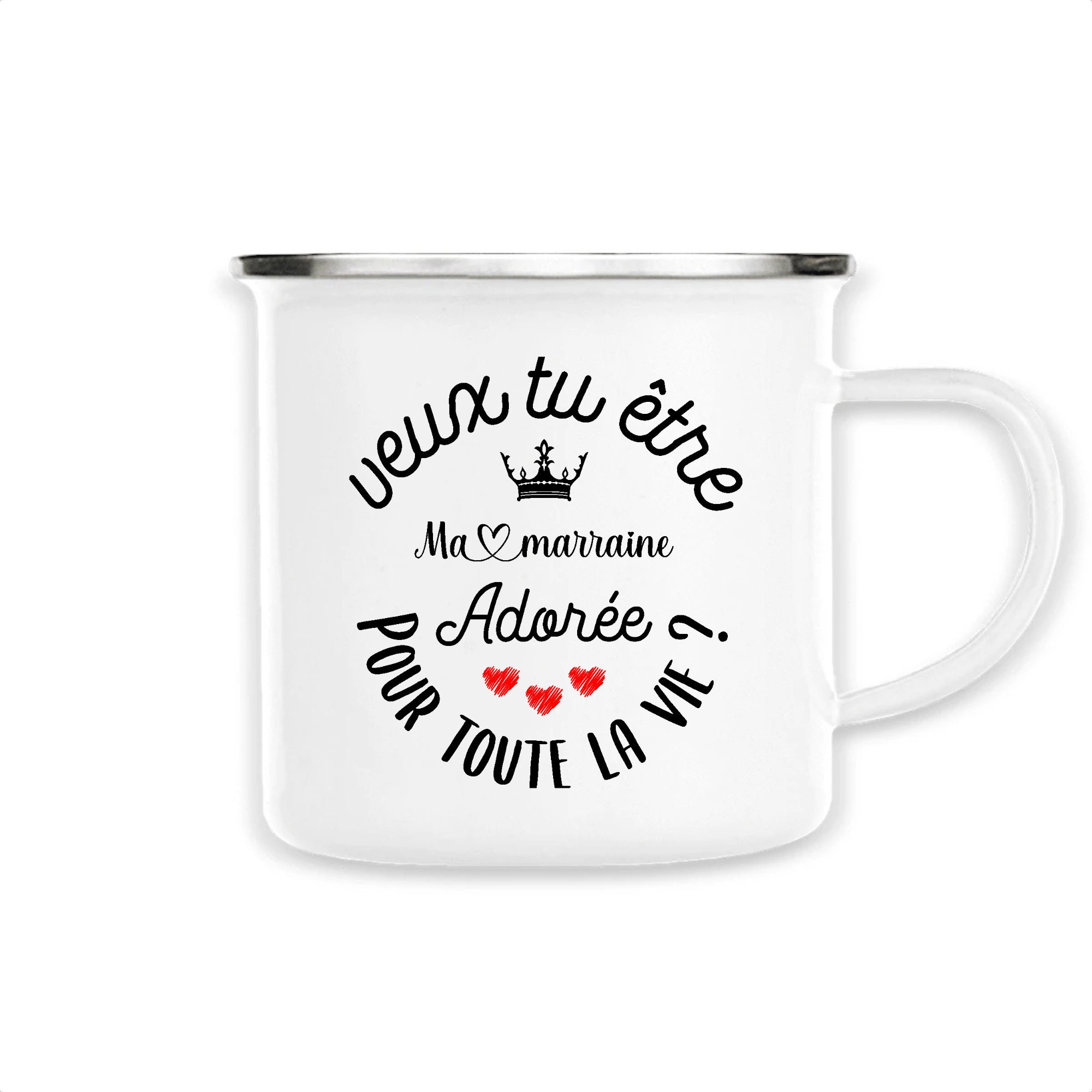 Veux Tu Être Ma Marraine? | Tasse en Métal Annonce Grossesse Future Marraine Idée Cadeau Pour Marrai