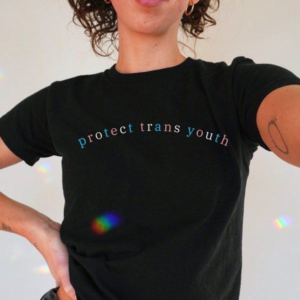 Protect Trans Kids Pride Week Gender Equality Baby Tee Crop Top Queer T-Shirt