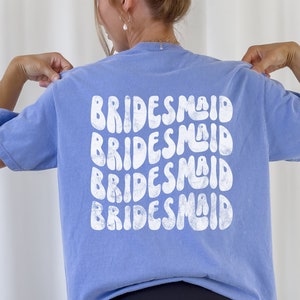 Dusty Blue Maid of Honor T Shirt 