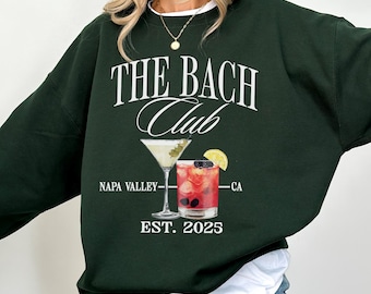 Personalized Cocktail Bachelorette Sweatshirt Preppy Social Club Wedding Merch