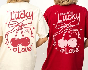 Lucky in Love Las Vegas Y2K Bachelorette Party Comfort Colors T Shirts and Sweatshirt