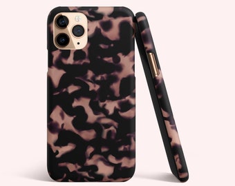 Custom Neutral Mauve Tortoise Shell Print Neutral Animal Print | Matte Glossy | iPhone Samsung Galaxy Google Pixel | Premium Snap Phone Case