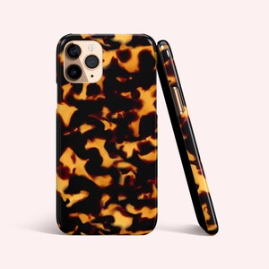 Custom Tortoise Shell Print Brown Neutral Animal Print | Matte or Glossy | iPhone Samsung Galaxy Google Pixel |   Snap Phone Case
