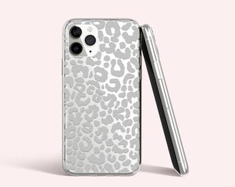 Clear Cheetah Print Phone Case | Shock Absorbent, MagSafe Compatible