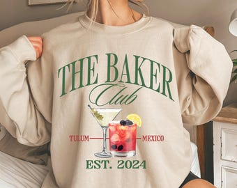 Personalized Social Club Bachelorette Sweatshirts Gift for Bride and Groom Wedding Merch Honeymoon Crewneck Bridal Party Gifts