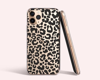 Cheetah Print Clear Phone Case | Leopard Spots, Animal Design