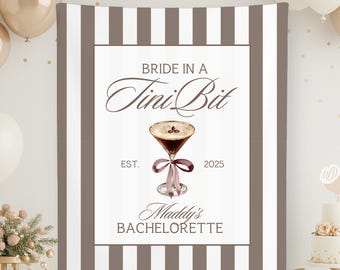 Personalized Espresso Martini Bachelorette Tapestry - Classy Hen Party Decor