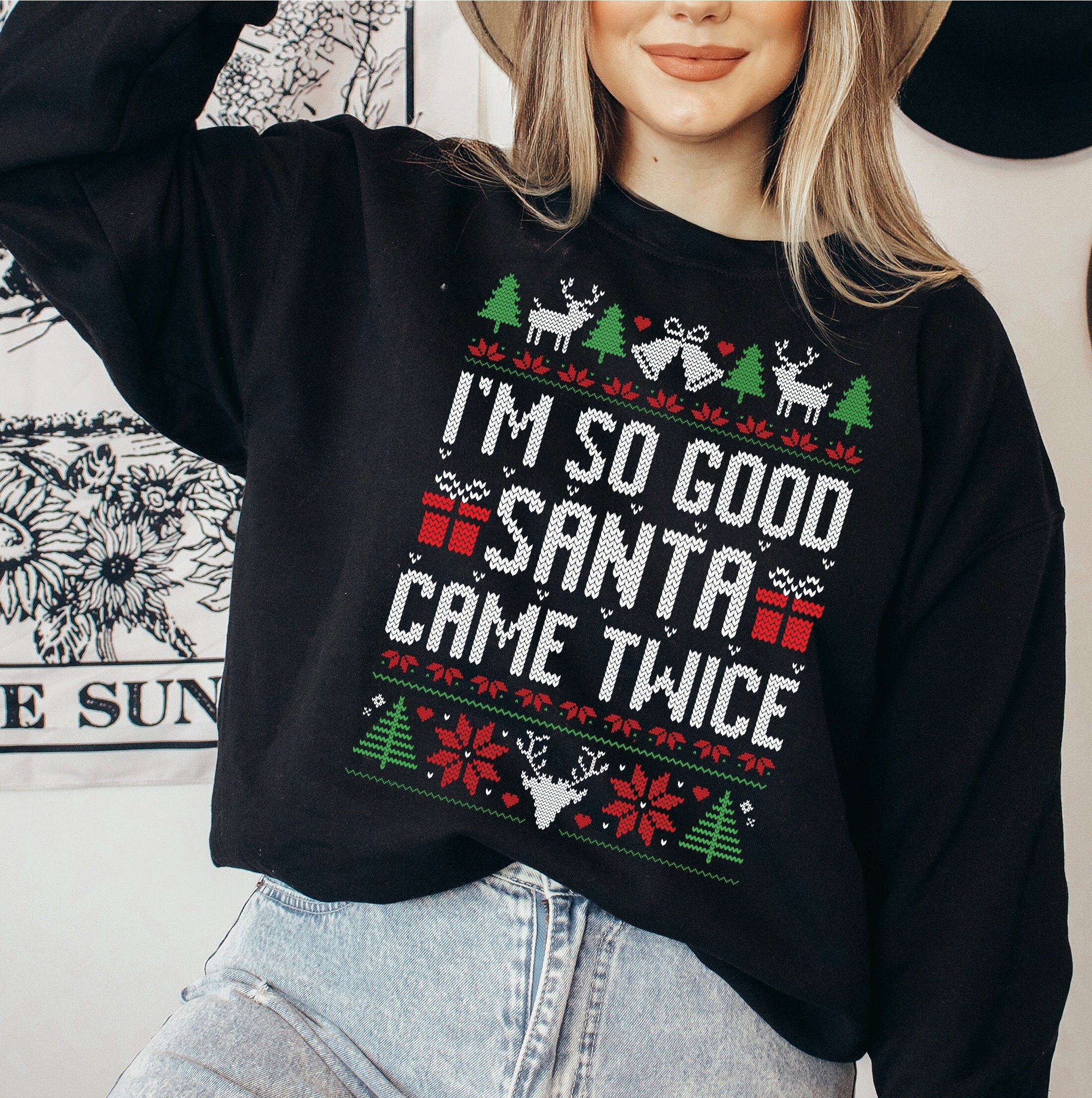 Dear Santa Womens Funny Xmas Jumpers Dear Santa Christmas Jumpers
