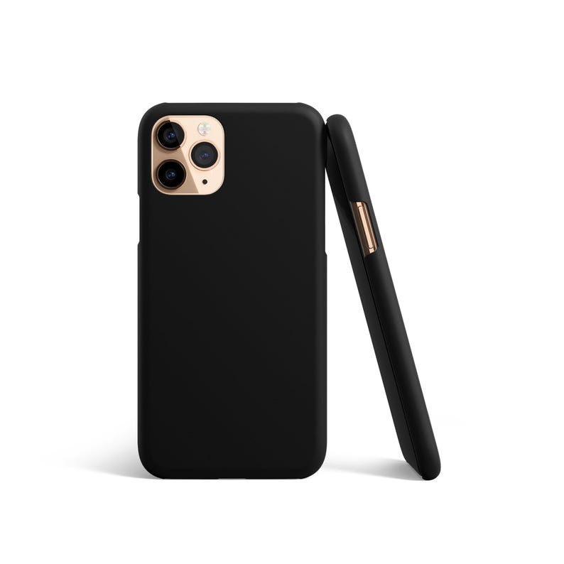 Custom Name Plain Black Phone Case | Minimalist, Snap or Tough image 1