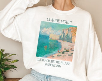 Sudadera con pintura de playa de Claude Monet - Arte del impresionismo francés