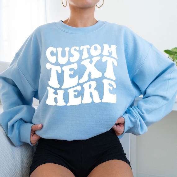 tu propia suéter personalizado cuello redondo - Etsy México