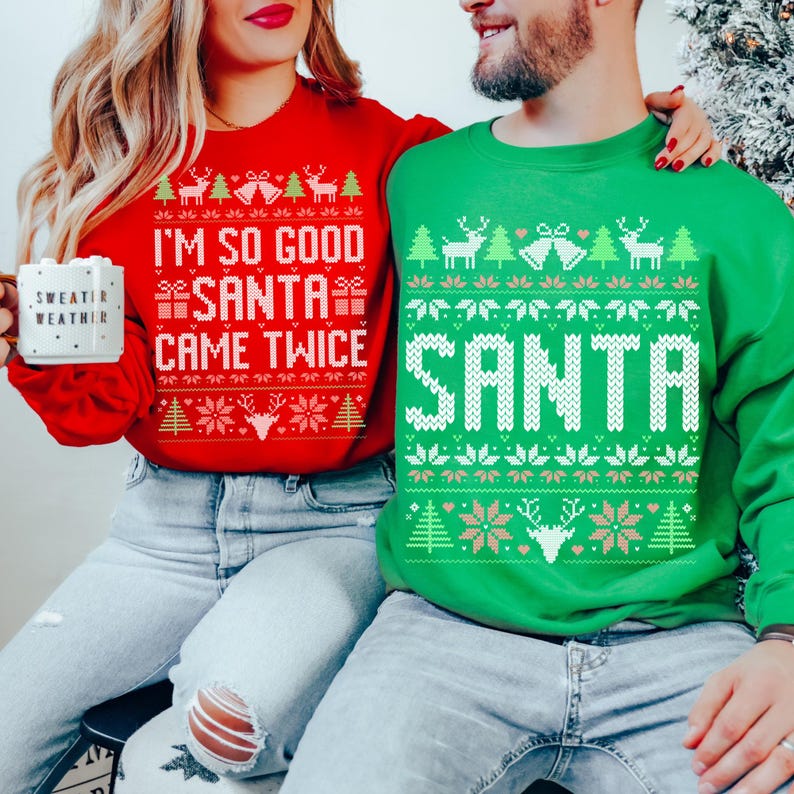 a man and woman wearing ugly ugly ugly ugly ugly ugly ugly ugly ugly ugly ugly