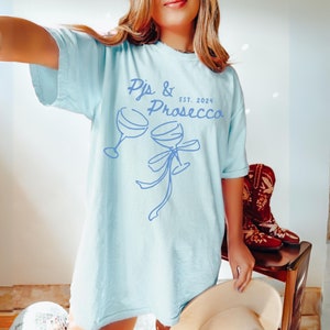 Comfort Colors PJs & Prosecco Bachelorette Shirt: Bridal Party Gift