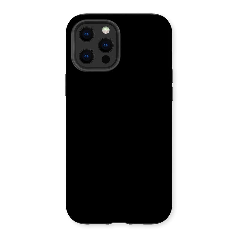 Custom Name Plain Black Phone Case | Minimalist, Snap or Tough image 3